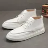 Novos Tênis de Cano Alto, Sapatos Casuais de Couro, Sapatos de Trabalho para Exterior em Couro Genuíno, Solas Macias Versáteis, Leves, Estilo Old Money, Confortáveis, Sapatos Masculinos