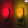 Luz de Noche Enchufable Plegable Controlada por Luz LED Roja 670Nm, Luz Roja Regulable Ajustable para Dormir, Luz de Noche Compañera de Sueño para Niños