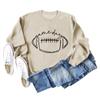 Amazon comercio exterior transfronterizo día de partido rugby estampado de letras cuello redondo moda base suéter de manga larga al por mayor