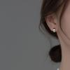 Nalan Prata S925 K-Style Simples Brincos Redondos Largos Pequenos Elegantes Joias de Orelha Masculinas e Femininas M02645
