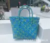 Celebrante de Internet Cesta de Comida Vintage Bolso Tejido de Mimbre Sintético Bolso de Mano de Gran Capacidad Bolsa de Regalo Bolso para Mujer