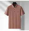 Camisa polo sin costuras para hombre de nailon-spandex, seda de hielo, manga corta, ligera, camisa de aire acondicionado, polo con cuello, uniforme de equipo para hombre, ropa de trabajo, hecho a medida