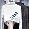 Camiseta base de manga larga con cuello alto para niños De Rong, nuevo estilo otoño/invierno, top casual para niños y bebés, ropa de otoño para niños pequeños
