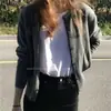 Cárdigan de punto corto morado de cuello redondo, nuevo para otoño, estilo oversized, suéter de abrigo holgado para mujer
