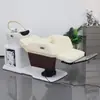 Cama Inteligente Eléctrica de Gama Alta con Lavado Totalmente Automático, Cabezal Giratorio Multifuncional, Silla de Peluquería con Terapia que se Puede Inclinar hacia Abajo