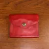 Nuevo Titular de Tarjetas de Cuero de Vaca de Capa Superior de Comercio Exterior, Billetera Corta de Monedas de Cuero DIY Frotada a Mano Vintage y Portatarjetas de Negocio