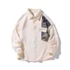 Nuevo abrigo con bordado de oso estilo chino para hombre, primavera y otoño, estilo nacional, talla grande, camisa de hombre con diseño de costuras, camisa de nicho