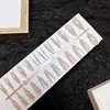 Puntas de Uñas Artísticas Simples Transparentes Estilo Ojo de Gato Anchas Tiras Pre-hechas 30 Piezas Por Tamaño Uñas Portátiles Fábrica Directa Personalización