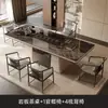 Mesa de Centro de Piedra Sinterizada Mesa de Té para Balcón de Apartamento Pequeño Mesa de Té para Sala de Estar en Casa Mesa de Café Mesa de Té Mesa de Té Un Juego Completo Mesa y Sillas de Té para Oficina