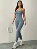Body de una pieza para mujer de color liso, top con tirantes finos, con copas en el busto, diseño adelgazante, suave y de secado rápido
