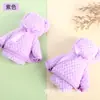 Toalha de presente de mão veludo coral toalha de urso caixa de presente casamento loja de casamento espessa absorvente logotipo impresso