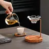 Accesorios estante para fugas de té de pera taza de presentación filtro de té filtro de té integrado juego de té compartimento de té embudo estante colador de té