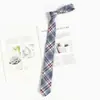 Corbata Azul Estilo Universitario jk Camisa Holgada Sin Golpes Accesorios Ropa Académica Rayada Japonesa Corbata de Lazo Mano Femenina Golpea Masculino dk