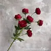 Flor Artificial de Peônia com Núcleo Revestido 7 Cabeças Decoração de Teto de Casamento Flor Falsa Peônia Pequena Exquisita Nórdica de Chão para Sala de Estar