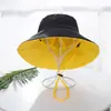 Chapéu de Sol Japonês Atacado Feminino Aba Larga Anti-UV Proteção Solar Bege Dupla Face Sol Cabeça Grande Chapéu de Pescador