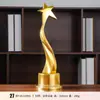 Trofeo Popular de Estrella de Cinco Puntas de Aleación de Zinc Chapado en Metal Premios Artesanía Metálica Adorno de Estrella Insignia