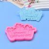 Molde de silicona para letrero de felicitaciones de cumpleaños, para hacer piruletas de caramelo, chocolate, decoración de tarjetas para pastel