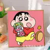Pintura de Diamante Infantil Kuromi Feito à Mão DIY Pintura com Adesivo de Diamante Sanrio Diamante Completo Pintura de Diamante 5D Tamanho Pequeno