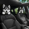 Funda de reposacabezas de coche de dibujos animados linda, funda de cojín de coche de animales, funda de almohada para cuello de coche suave