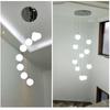 Duplex Lustre Longo Escadaria Luz Nórdica Luxo Simples Apartamento Moderno Loft Rotativo Saltando Oco Luz da Sala de Estar
