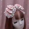 Puesto venta al por mayor diadema de lazo grande Lolita japonesa tocado sencillo accesorios para el cabello pasador de lazo Lolita