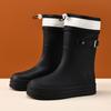 Botas de Lluvia de Moda Transfronterizas para Mujer, Botas de Lluvia Impermeables de Media Caña, Zapatos de Goma Impermeables Ligeros, Cómodos Zapatos de Agua para Trabajo y Exteriores para Mujer