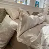 Juego de cuatro piezas de grado A para maternidad e infantil para dormir desnudo en la cama, juego de sábana y funda de edredón de encaje de algodón puro, juego de tres-cuatro piezas para dormitorios estudiantiles