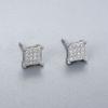 Estilo japonês e coreano diamante quadrado brincos s925 corpo inteiro prata esterlina luz de luxo moda comutador todos- brincos para as mulheres atacado