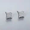 Pendientes Cuadrados Geométricos de Plata de Ley S925 Transfronterizos con Circonita para Mujer, Modernos, Lujo Ligero, Elegantes, Pendientes de Diamantes Completos de Gama Alta