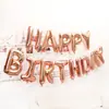 Globo de feliz cumpleaños ordinario con letras versión americana de 16 pulgadas set de globos de aluminio para bebé feliz cumpleaños