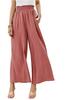 Suministro transfronterizo pantalón de pierna ancha cropped de color liso de cintura alta con caída pantalones casuales holgados de verano europeos y americanos para mujer