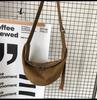 Saco de Bolinho de Lona de Cor Sólida ins Grande Capacidade Simples Casal Crossbody Artístico Mulheres chique Hong Kong Estilo Japonês Estilo Bolsa de Ombro