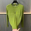 Suéter de punto calado de diseñador moderno para hombre, cuello redondo, manga larga, de malla, transpirable, nuevo top de suéter fino versátil