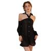 Lencería Sexy Transparente, Uniforme Sexy Transparente de un Solo Hombro, Pijama Sexy Seductivo que No se Quita