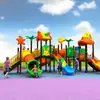 Equipo de Juego Infantil Exterior a Gran Escala Transfronterizo, Tobogán y Columpio de Plástico Combinados para Parque Comunitario