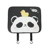 Protetores de encosto de banco traseiro Blue Rain para carro, com design de panda de desenho animado, feitos de couro durável e resistente a manchas, protegem a parte de trás do banco do carro contra chutes