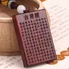 Colgante Corazón de Sándalo Rojo Hoja Pequeña Sutra del Corazón, Tallado en Madera Sutra del Corazón, Gran Mantra de la Compasión, Amuleto Buda Sutra del Diamante, Amuleto de Paz, Colgante de Coche, Colgante de Bodhi