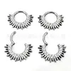 Pendientes F136 de Titanio con Forma de Flor Completamente Incrustados de Circonita Diamantada Anillo Cerrado Sin Pasador G23 Aleación de Titanio Joyería para Piercing Anillo para la Nariz Anillo para el Labio