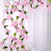 Rosa de simulación flor artificial enredadera cesta colgante para balcón silla de ratán decoración decoración de tubería de aire acondicionado de techo tira de flor enredadera cubierta enrollado
