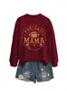Amazon eBay sitio independiente moda casual deportiva para mujer fútbol mama rugby casco sudadera con capucha