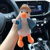 Bolsa de Pelúcia de Pato de Praia Pingente de Casal Boneca Chaveiro Bolsa Pingente de Boneca Presente Chaveiro