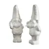 Figura de Gnomo Blanca de Espuma en Blanco Materiales Creativos para Pintar a Mano Muñeco de Gnomo de Jardín Decoración Festiva Figura Blanca en Blanco