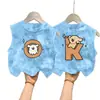 Camiseta Chaleco Tie-Dye para Niños y Niñas Verano Estampado de Dibujos Animados Niños Delgado Sin Mangas Moda Casual Top Sin Mangas