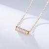 Collar de Plata de Ley con Zirconia Passepartout Cadena para Clavícula Calidoscopio de Diamantes Completos para Novia y Familia Collar Festivo Regalo de Cumpleaños