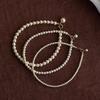 Pulseira de Prata de Lei S925 com Pérola Shijia Preenchida com Ouro 14K Simples Moderna Versátil Mesma Tendência de Blogger Design de Nicho