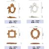 Estilo Europeo Estilo Victoriano Retro Resina Mini Ángel Ovalado Marco de Fotos Pequeño Marco para Colocar Joyas Aretes Collar