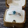 Anillo de circonita azul marino en plata S925 de Huajie Wish, el más vendido, entre Europa y Estados Unidos, el anillo festivo más vendido para mujer.
