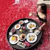 Bandeja Flutuante de Água de Rattan Bali Vietnã Cesta de Café da Manhã Pousada Hotel Villa Piscina Prato Redondo para Frutas