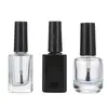 Frasco de Esmalte à Prova de Luz Negra 15ml Frasco de Esmalte Vazio Portátil Redondo Marrom Frasco de Embalagem de Vidro para Óleo de Cuidado com as Unhas