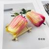 Cabeza de flor de tulipán de estilo europeo, corona hecha a mano, tocado, accesorios para decoración de fotografía del hogar, flores falsas, pequeños adornos